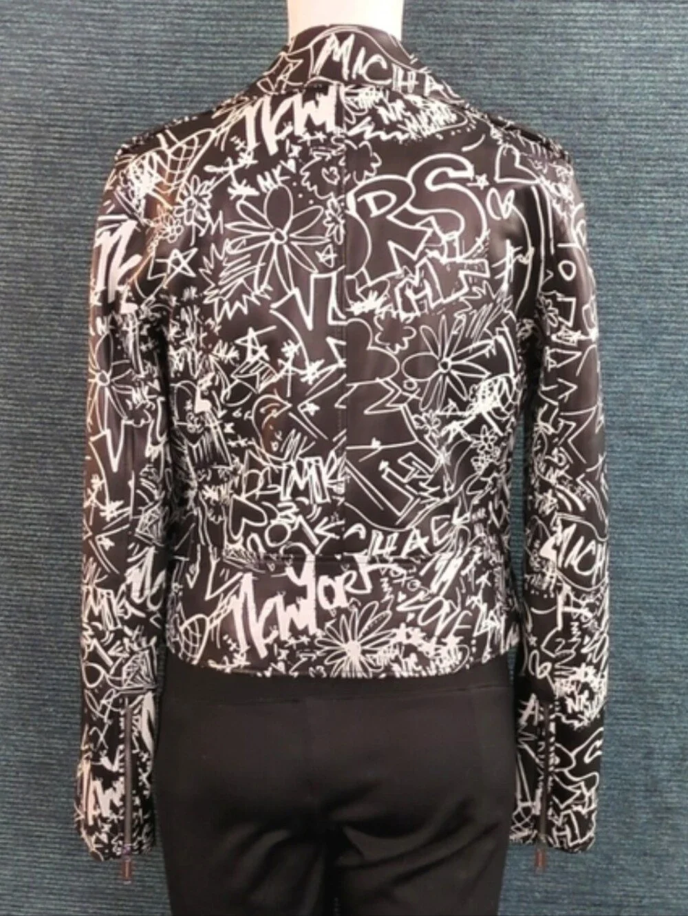 MK Graffiti Moto Jacket 100% Lamb Leather
